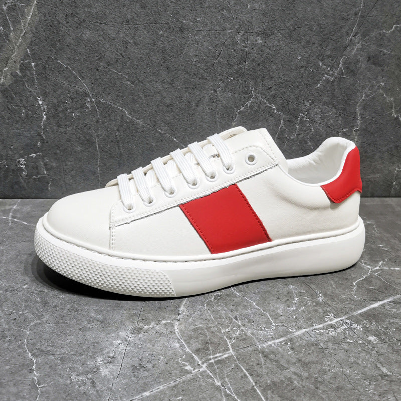 Men's Cowhide European Goods Versatile Breathable Soft Sneakers