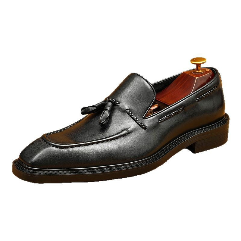 Men's Formal Wear Genuine England Style Square Men's Casual Leather Shoes