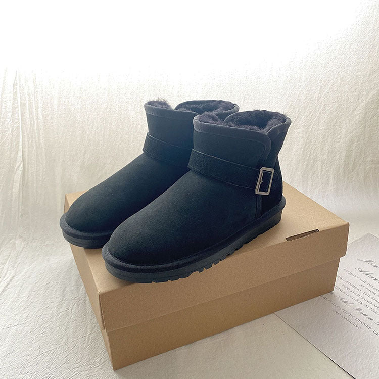 Women's & Men's Fur Winter Thermal Cotton Outdoor Thickened Snow Boots