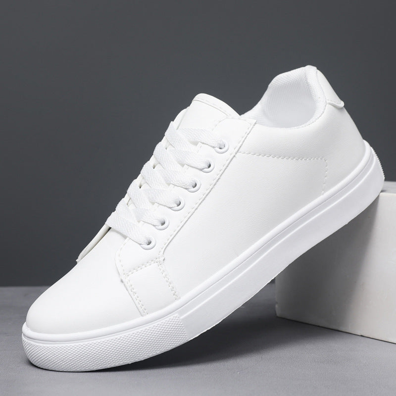 Men's Plus Size White Pure Surface Sneakers