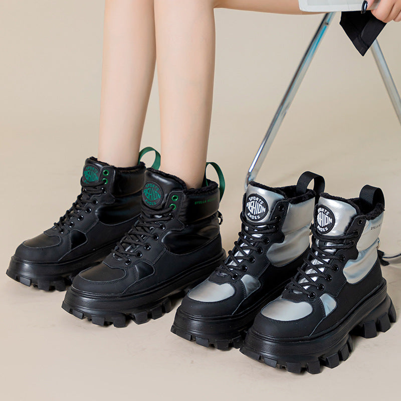 Women's Winter Round Toe Martin Thick Bottom Snow Boots