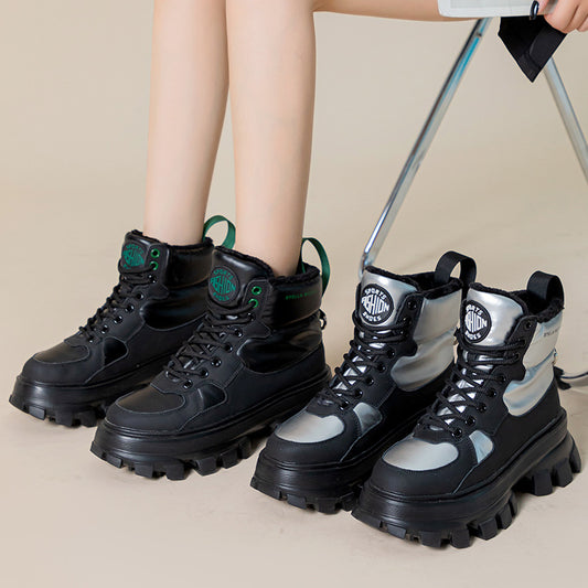 Women's Winter Round Toe Martin Thick Bottom Snow Boots