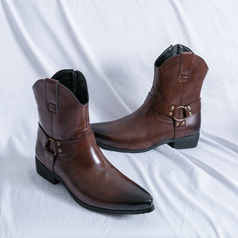 Men's British Martin Fashionable Western Black Chelsea Boots