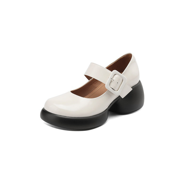 Women's Retro Platform Chunky Mary Jane Muffin Women's Fashion Shoes