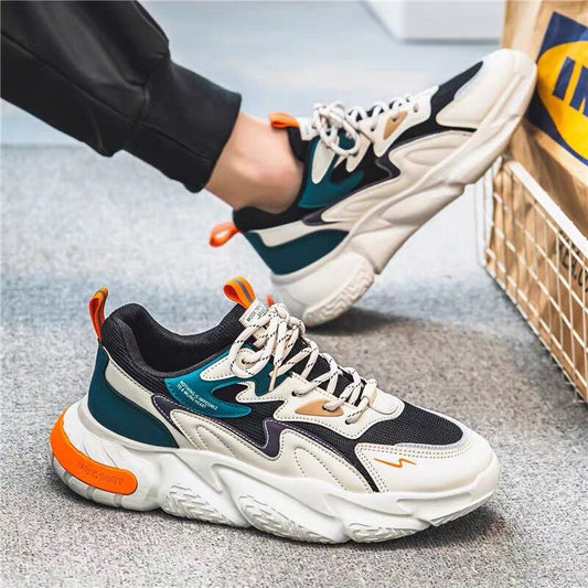 Men's Summer Breathable Mesh Sports Trendy Versatile Height Increasing Sneakers