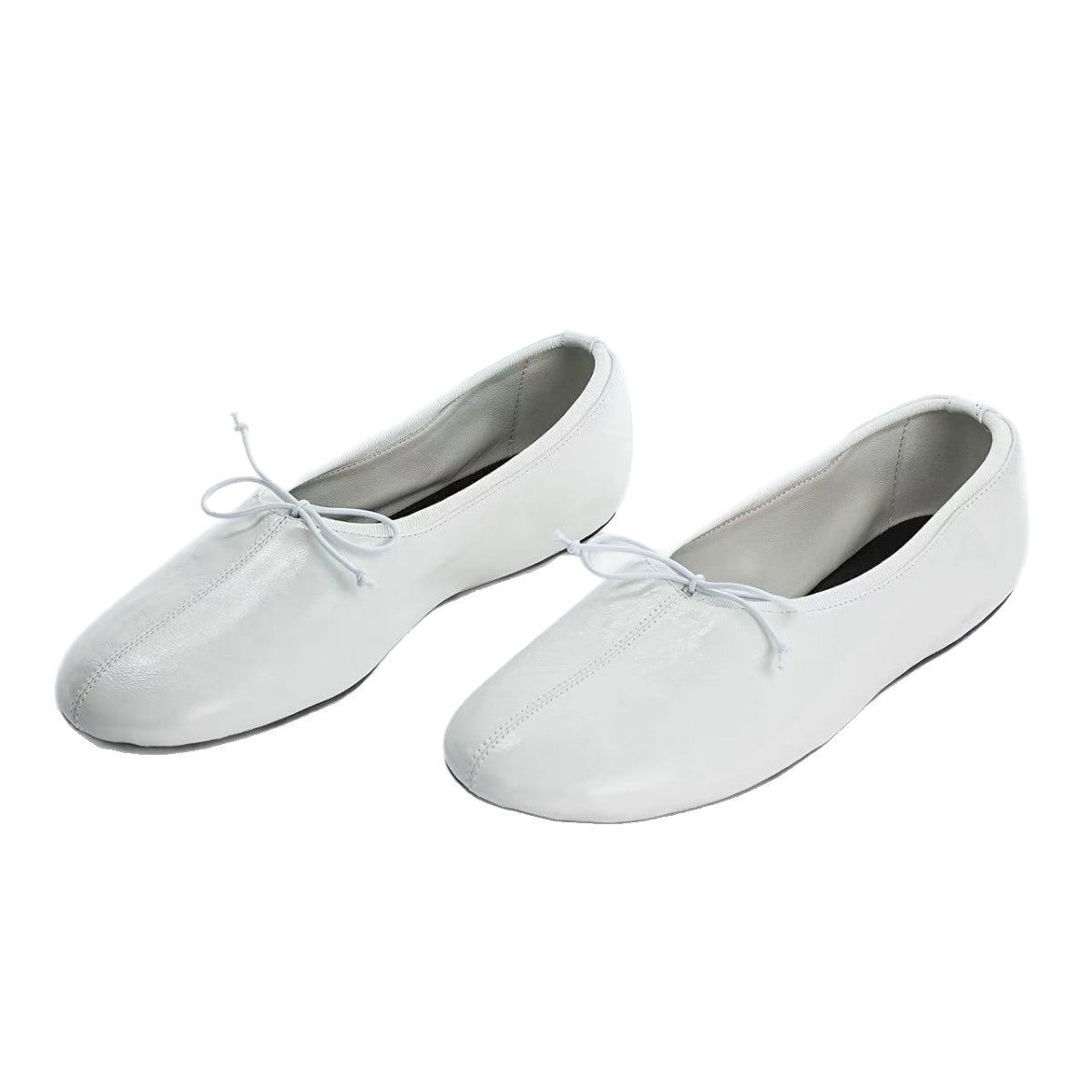 Niche Feet Oil Wax Comfortable Retro Solid Color Round Toe Loafers