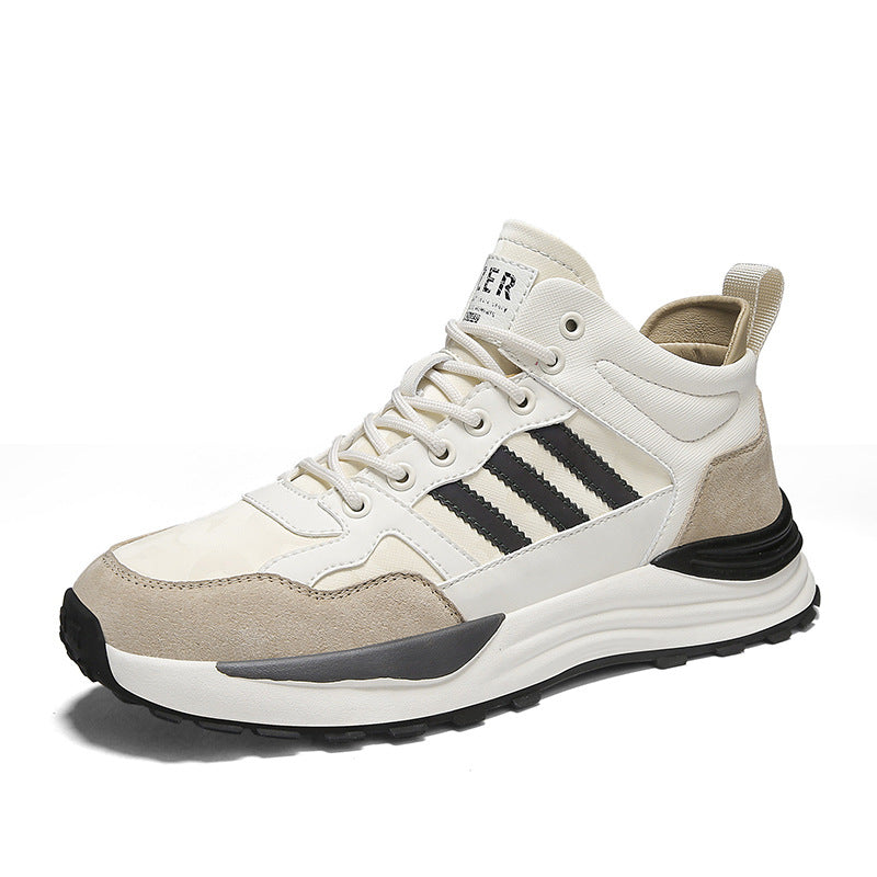 Men's Winter Fleece-lined Warm Trendy Cotton Running Casual Shoes