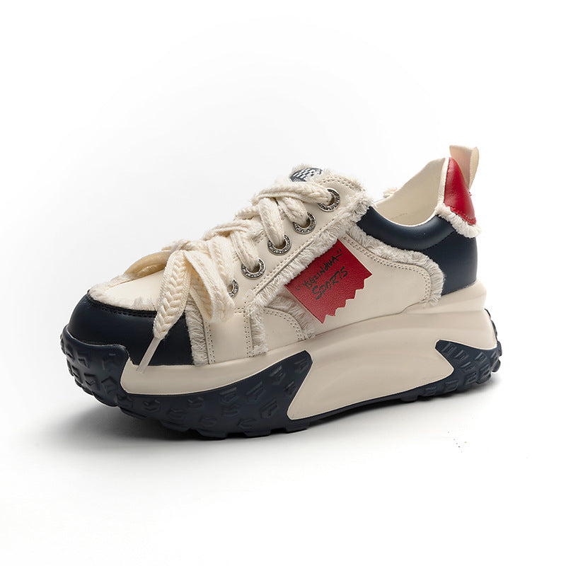 Women's Popular Dad Spring Small Platform Hidden Heels