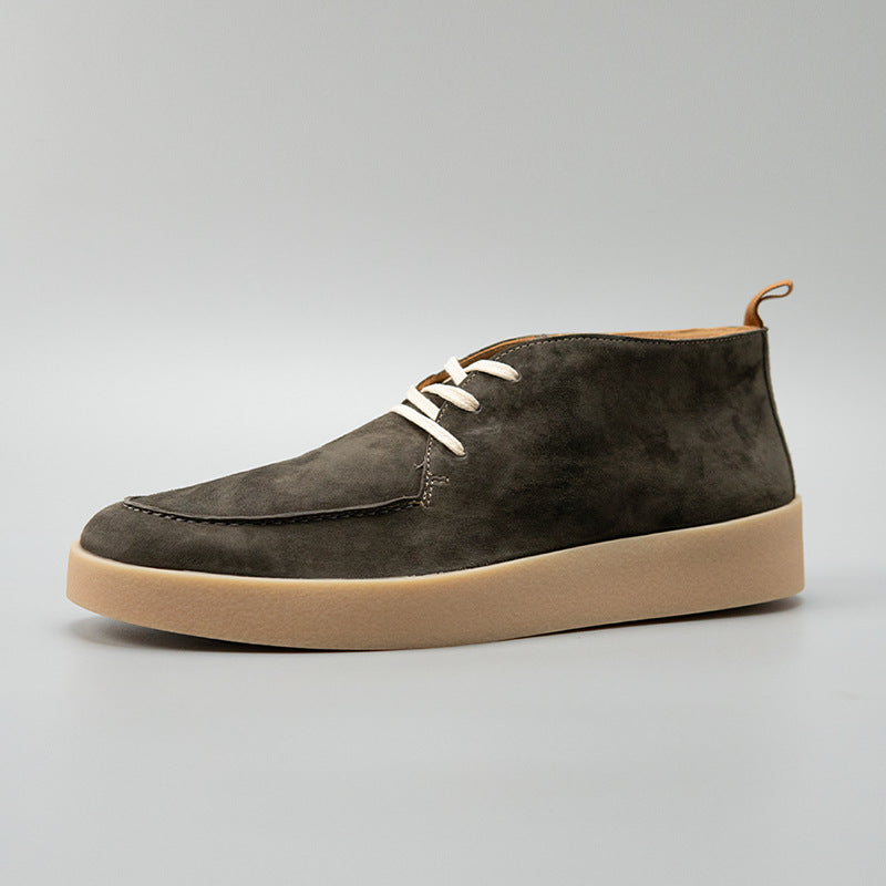 Men's Clay Brown Fashion Versatile Retro British Leather Shoes