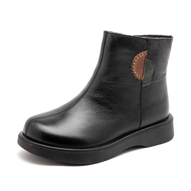 Women's Wool Fur Integrated Retro Ankle Female Winter Thickened Women's Shoes