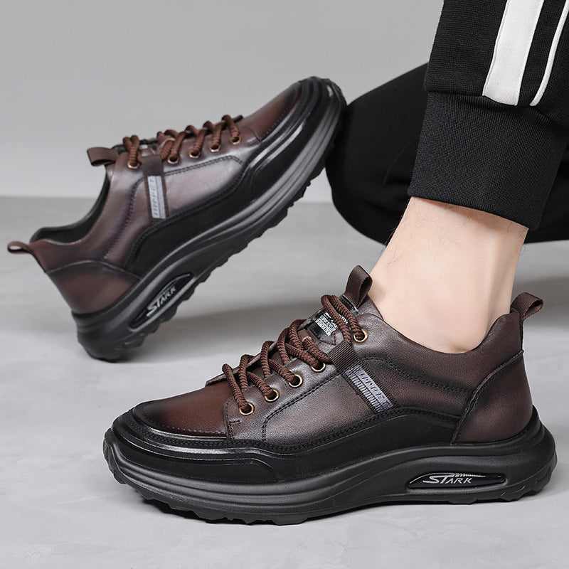 Men's First Layer Calf Autumn Genuine Lightweight Sneakers