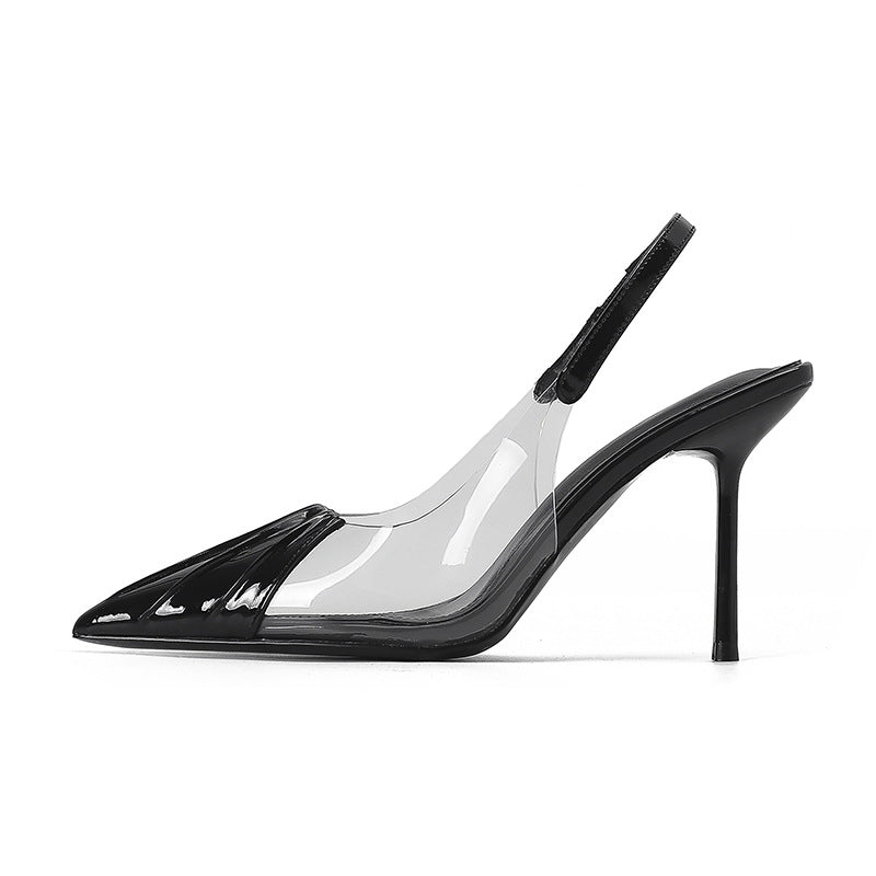 Women's Stiletto Temperament Commute Style Pointed Toe Closed Back Women's Fashion Shoes