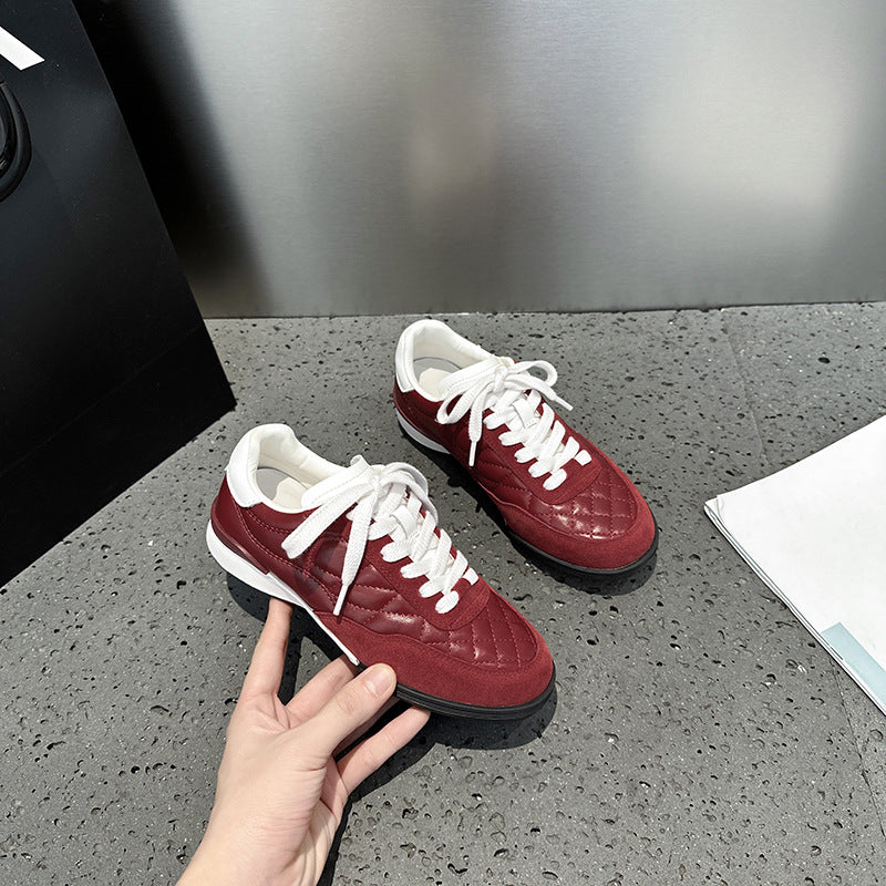 Women's Classic Style Rhombus Platform German Training Women's Casual Shoes