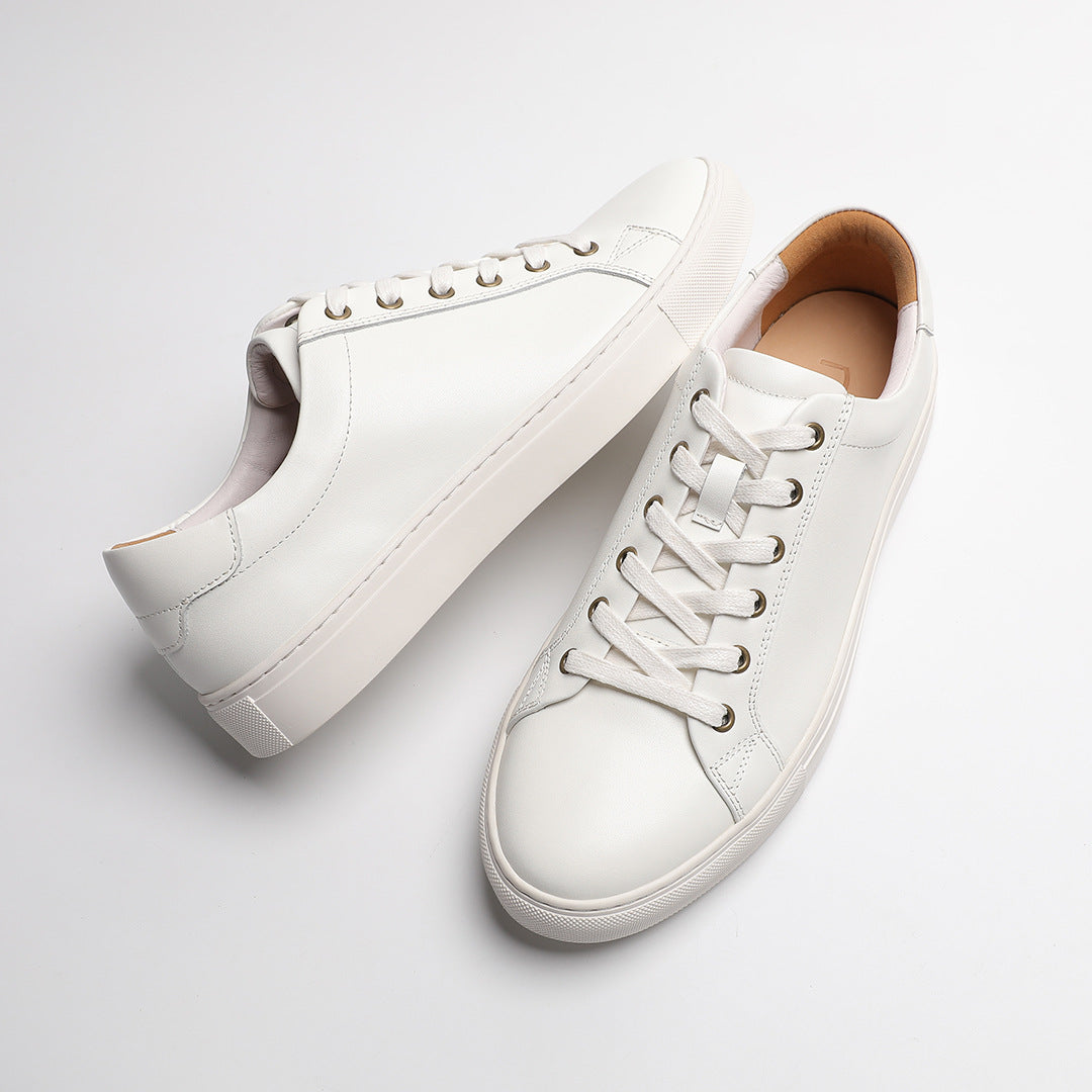 Men's White British Style Breathable Versatile Sports Men's Board Shoes