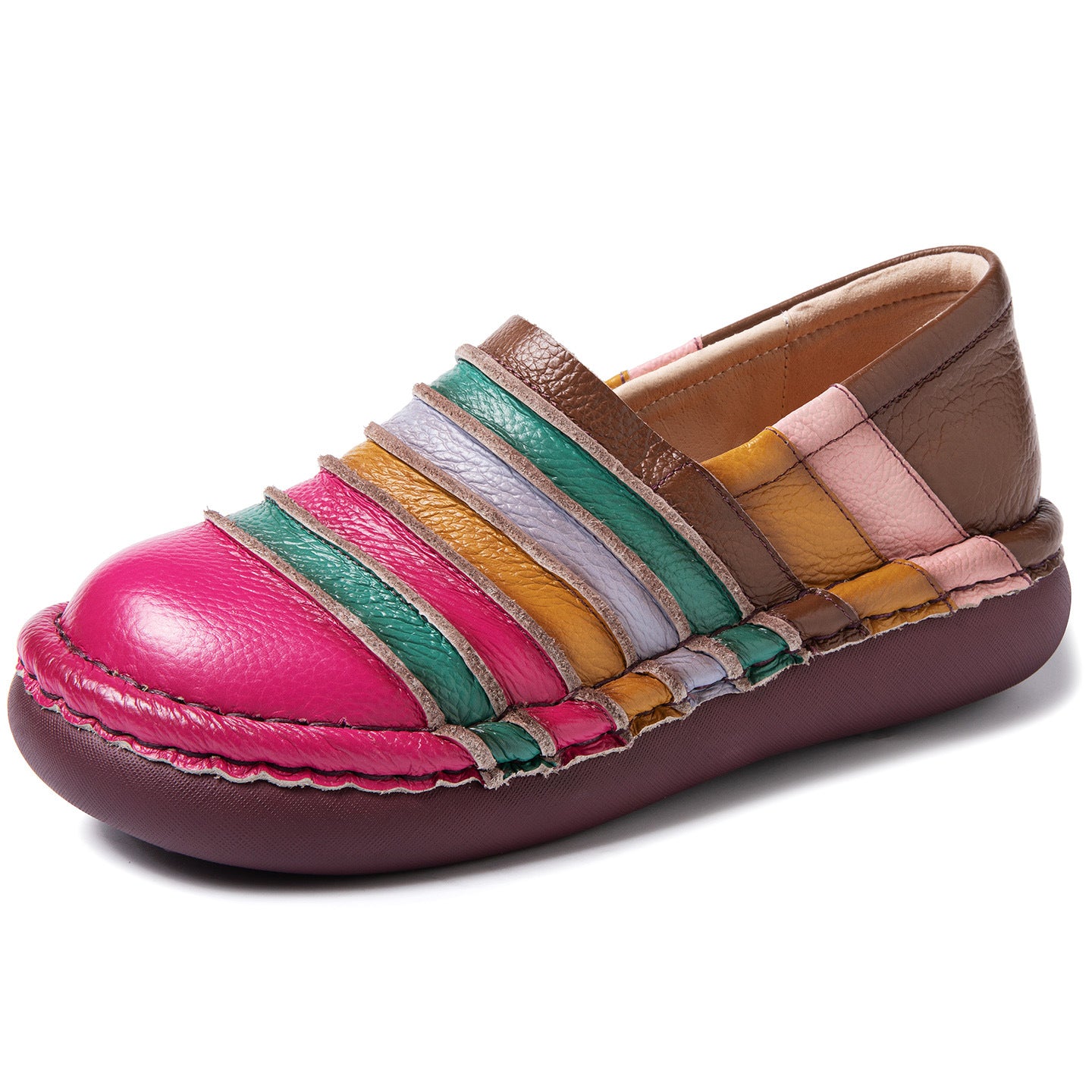 Flat Spring Retro Handmade Slip-on Soft Loafers