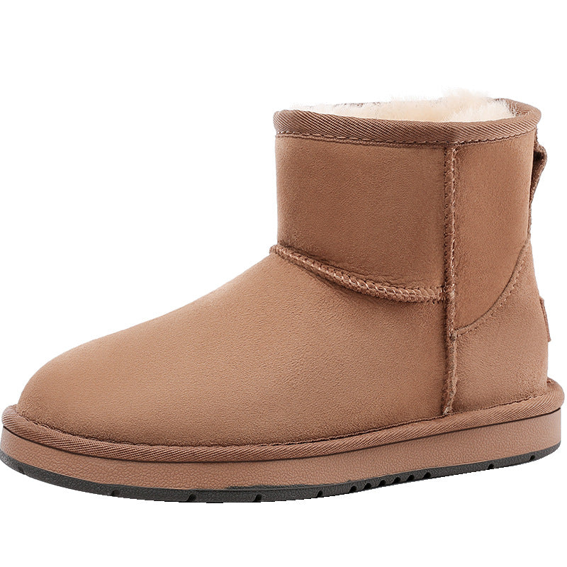 Men's Sheep Fur Integrated Classic Basic Style Snow Boots