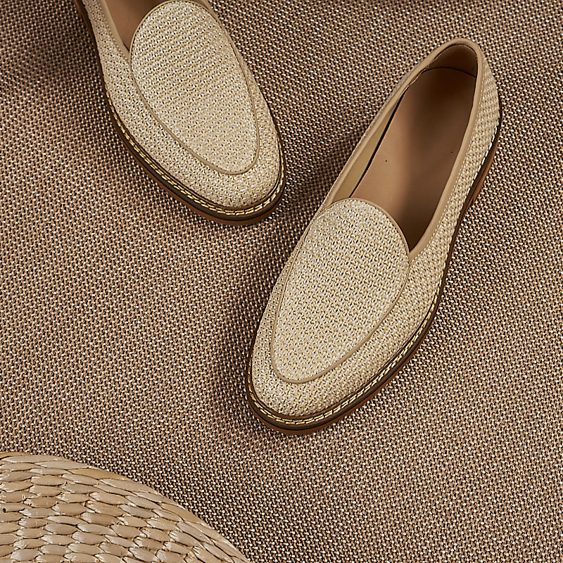 Men's Platform Lightweight Laceless Board Top Layer Men's Shoes