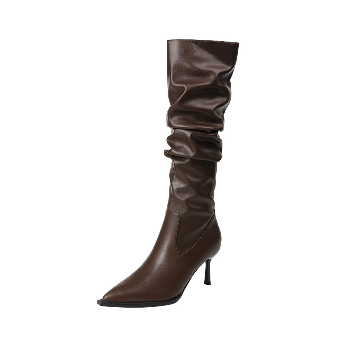Women's Pointed Toe Wellingtons Pile Style Tube Boots