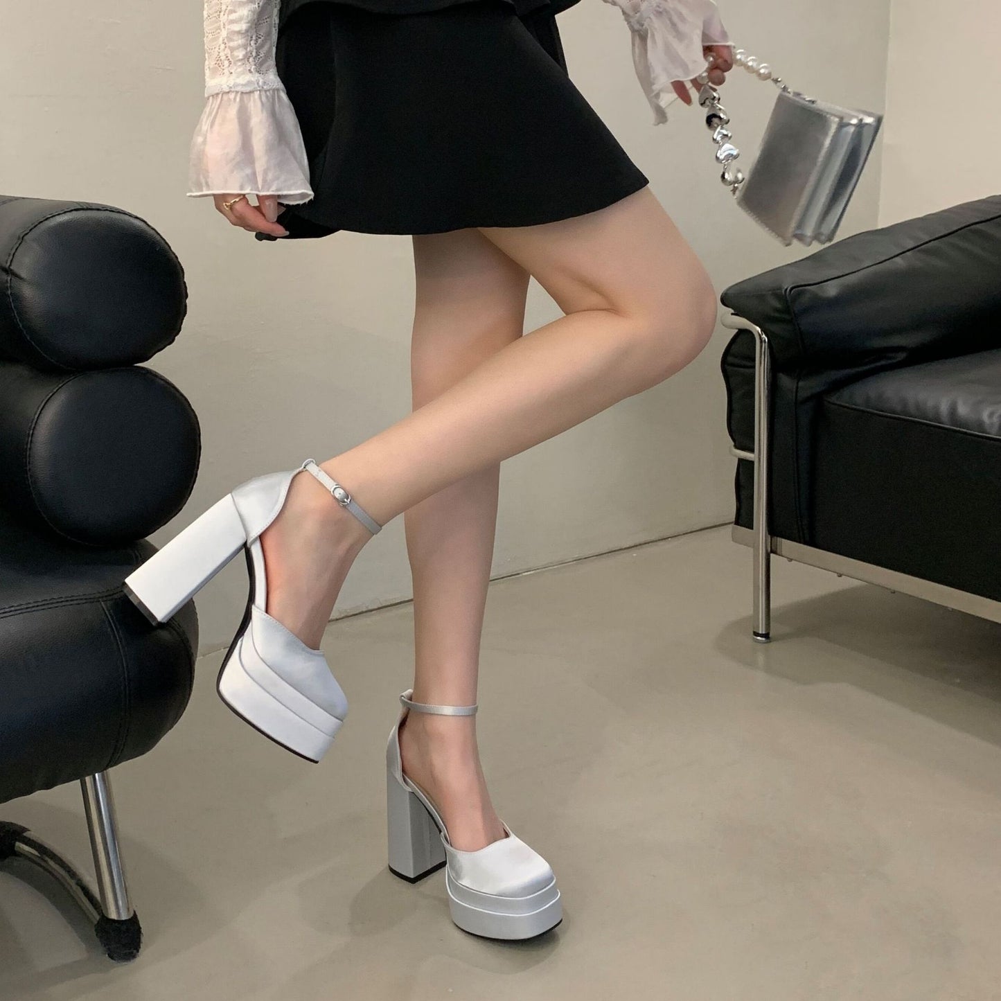 Women's Not Tired Feet Main Wedding Dress Artifact Small Chunky Waterproof High Heeled Sandals