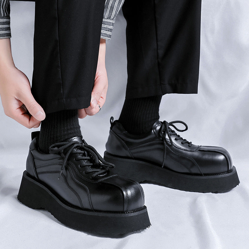 Men's Big Head British Derby Thick Bottom Casual Shoes