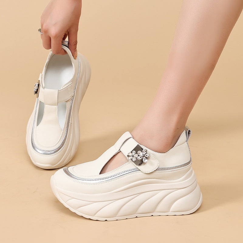 Women's Toe Cap For Summer Wear Slip-on Hollow Breathable Women's Casual Shoes