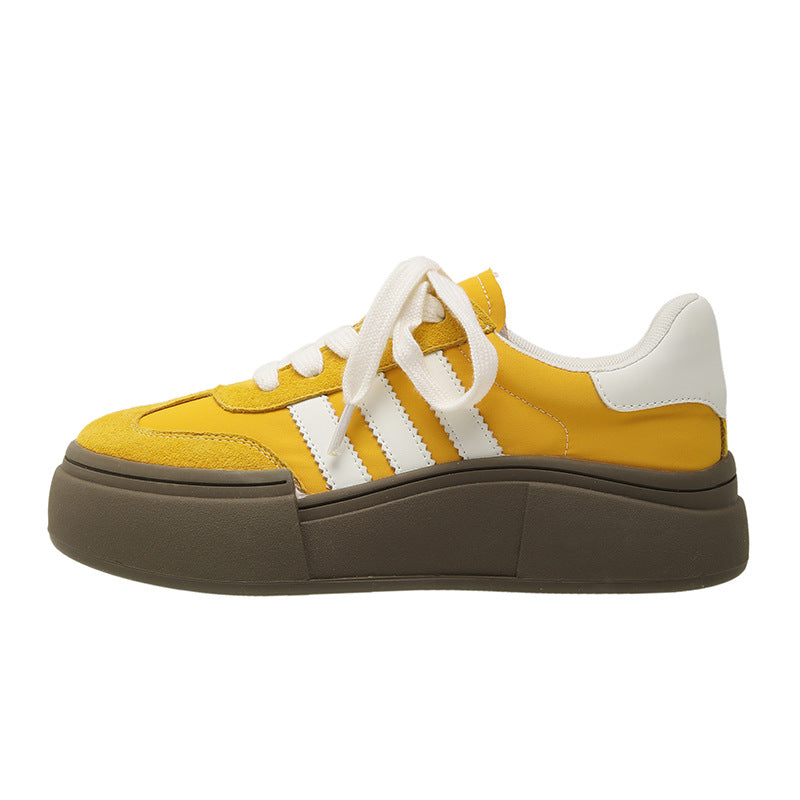 Women's Genuine Spring Thick-soled Wild Comfortable Breathable German Leather Shoes