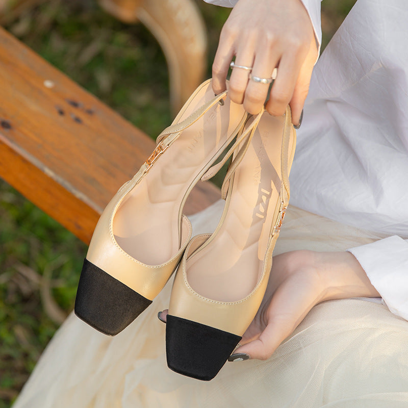 Women's Matching Classic Style Mary Jane Chunky Square Toe Closed Women's Shoes