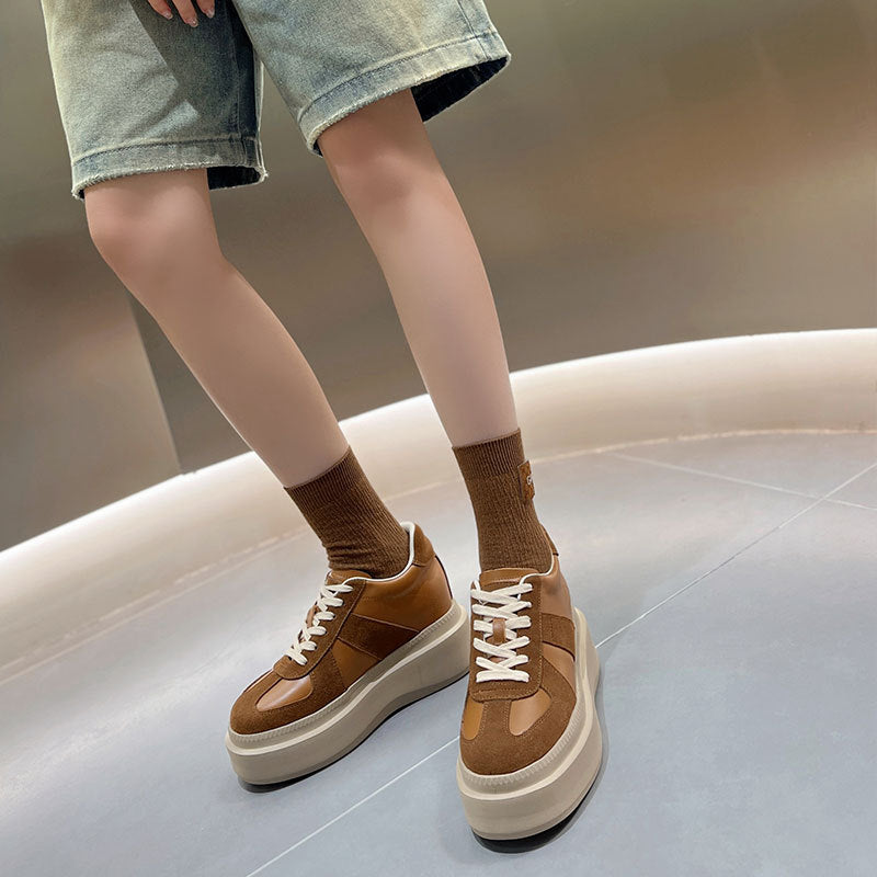 Insole German Training Spring Platform Small Casual Shoes