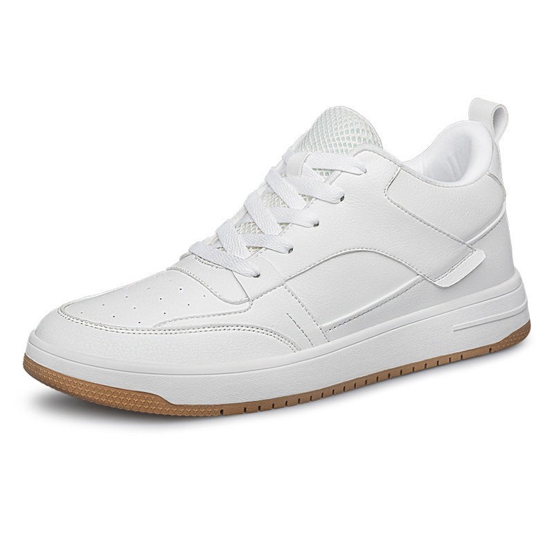Men's Hight Increasing Invisibly Heightened White Breathable Men's Casual Shoes