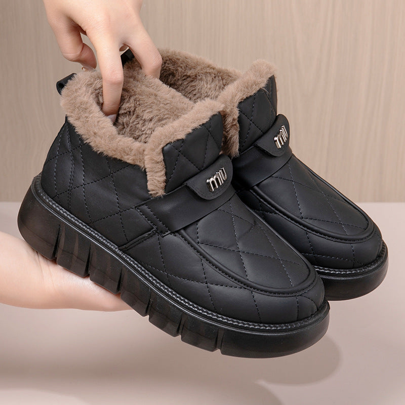 Women's Bottom Fleece Lined Padded Warm Keeping Women's Shoes