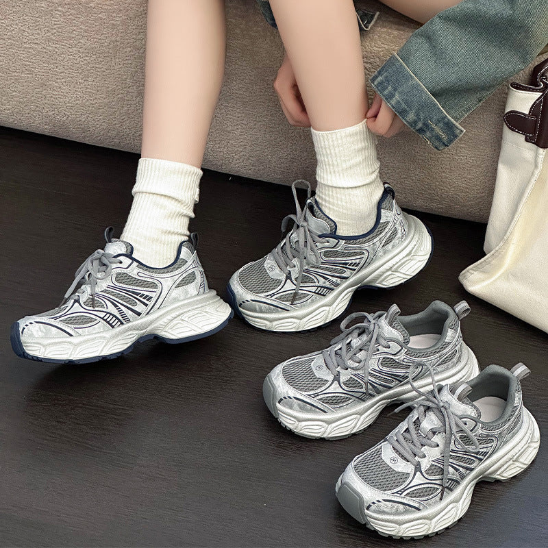 Women's Dad Lace Up Fashion Running Breathable Women's Sports Shoes