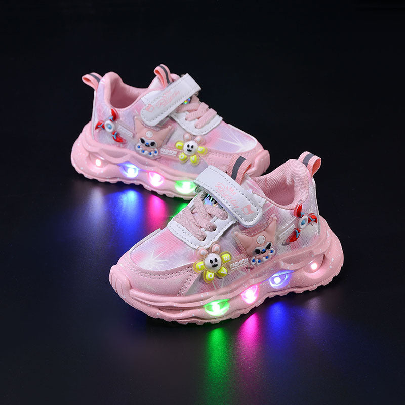 Children's Spring Cartoon Clow Small Flower Surface Kid's Sneakers