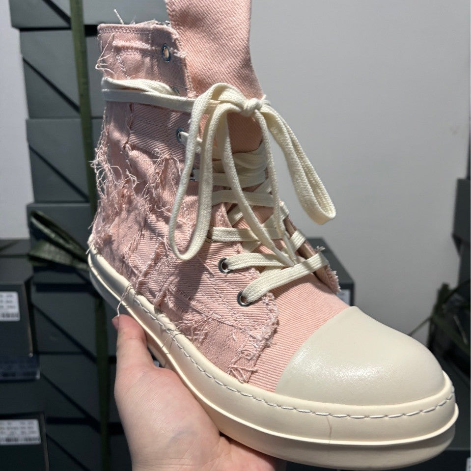 Women's Summer Platform Tassel Comfortable Board Pink Men's Shoes