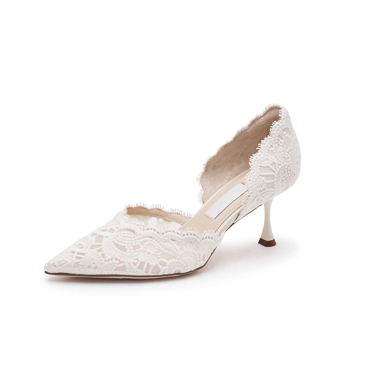 Women's Pointed Toe Hollow Wedding Dinner Stiletto Breathable High Heeled Sandals