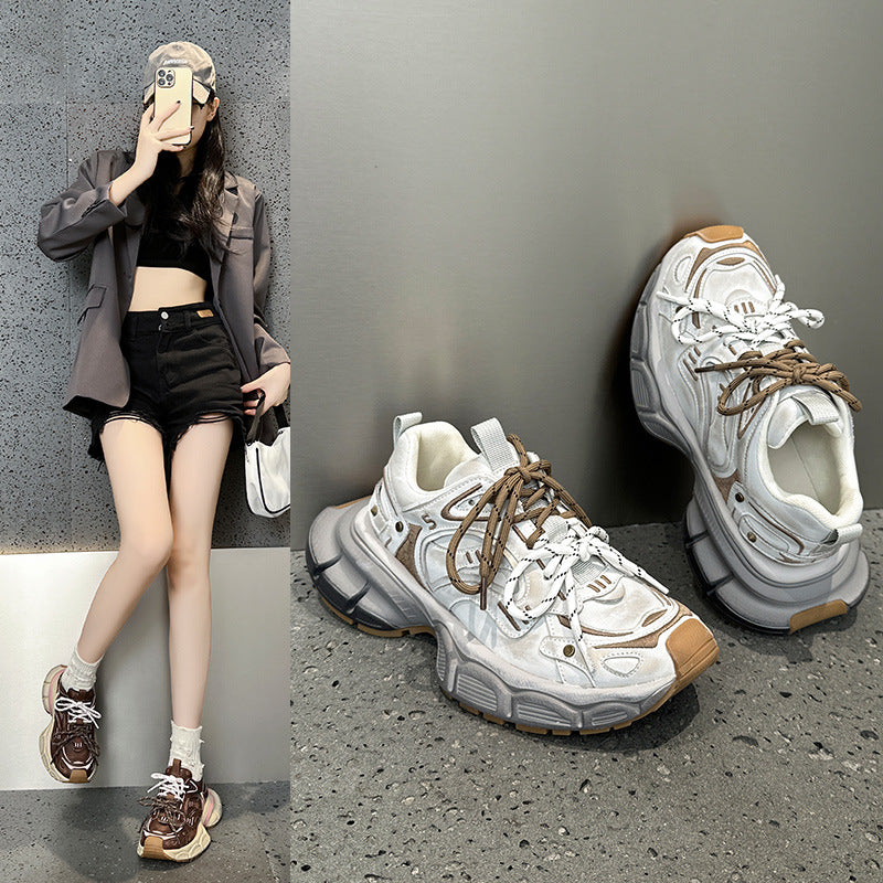 Women's Dad Thick-soled Retro Dirty Fashion For Women's Sports Shoes