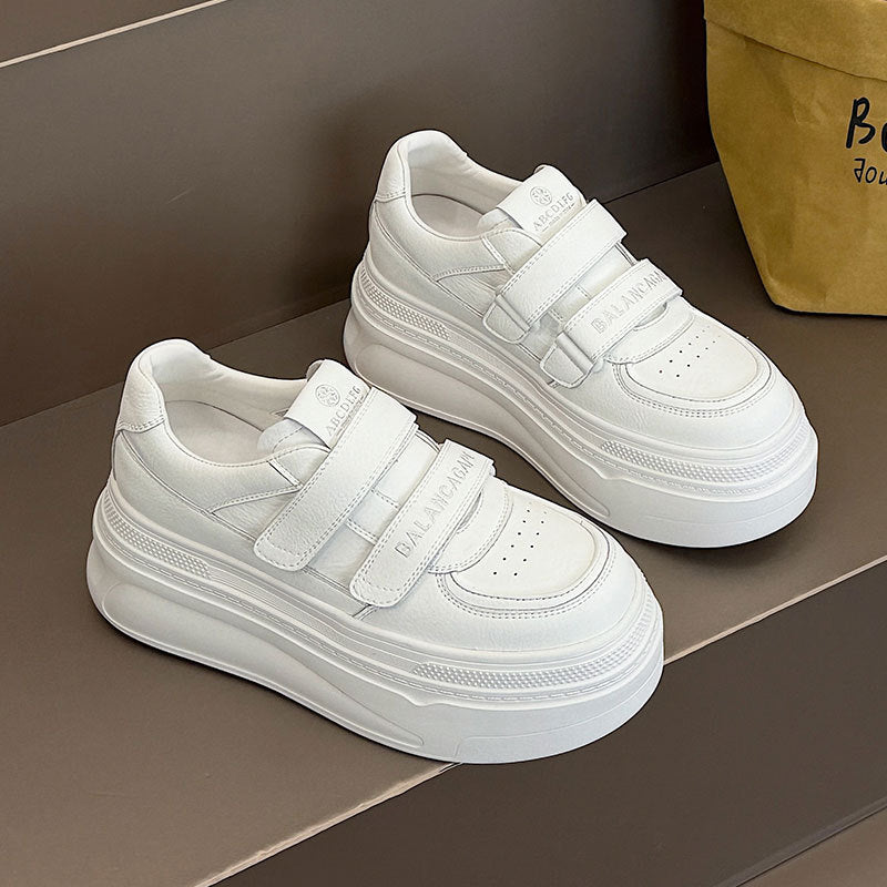 Women's High White Four Soft Sole Platform Women's Casual Shoes