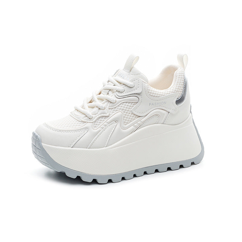 Women's Small Dad Fashionable Platform Mesh Surface Breathable Height Increasing Men's Shoes