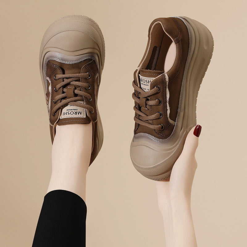 Women's Genuine Retro Autumn Big Toe Soft Women's Casual Shoes