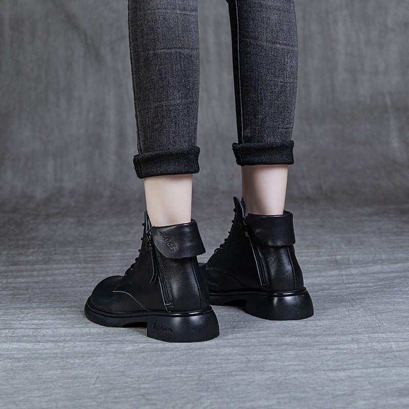 Women's Retro Affordable Luxury Martin For Cost-effective Chunky Boots