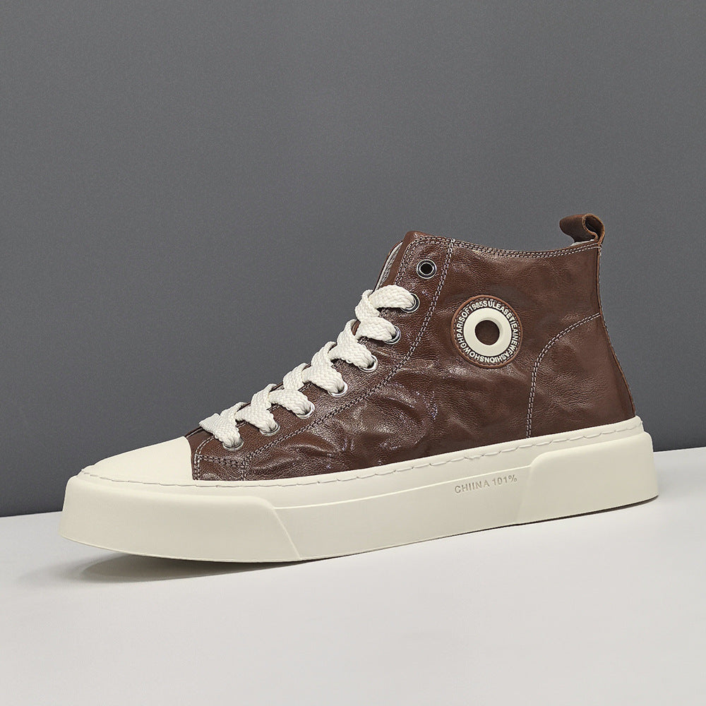 Men's Spring Trendy Solid Color Light Luxury Sneakers