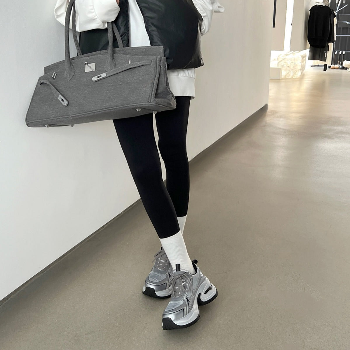 Sier Thick-soled Dad Female Elevator Wild Sneakers