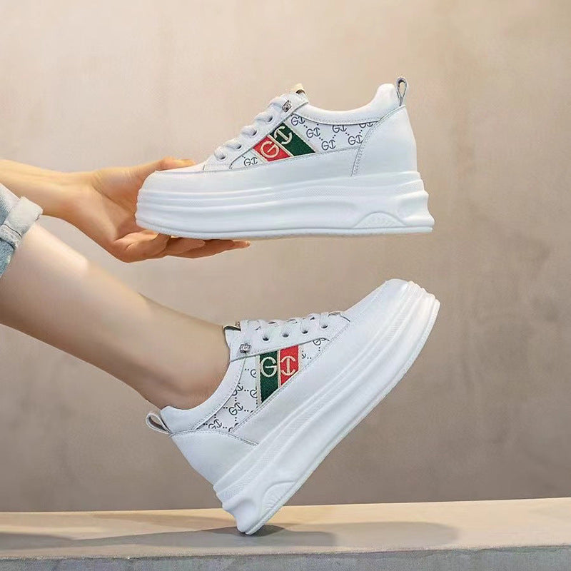 Women's Platform Muffin Height Increasing Insole Classic Sneakers