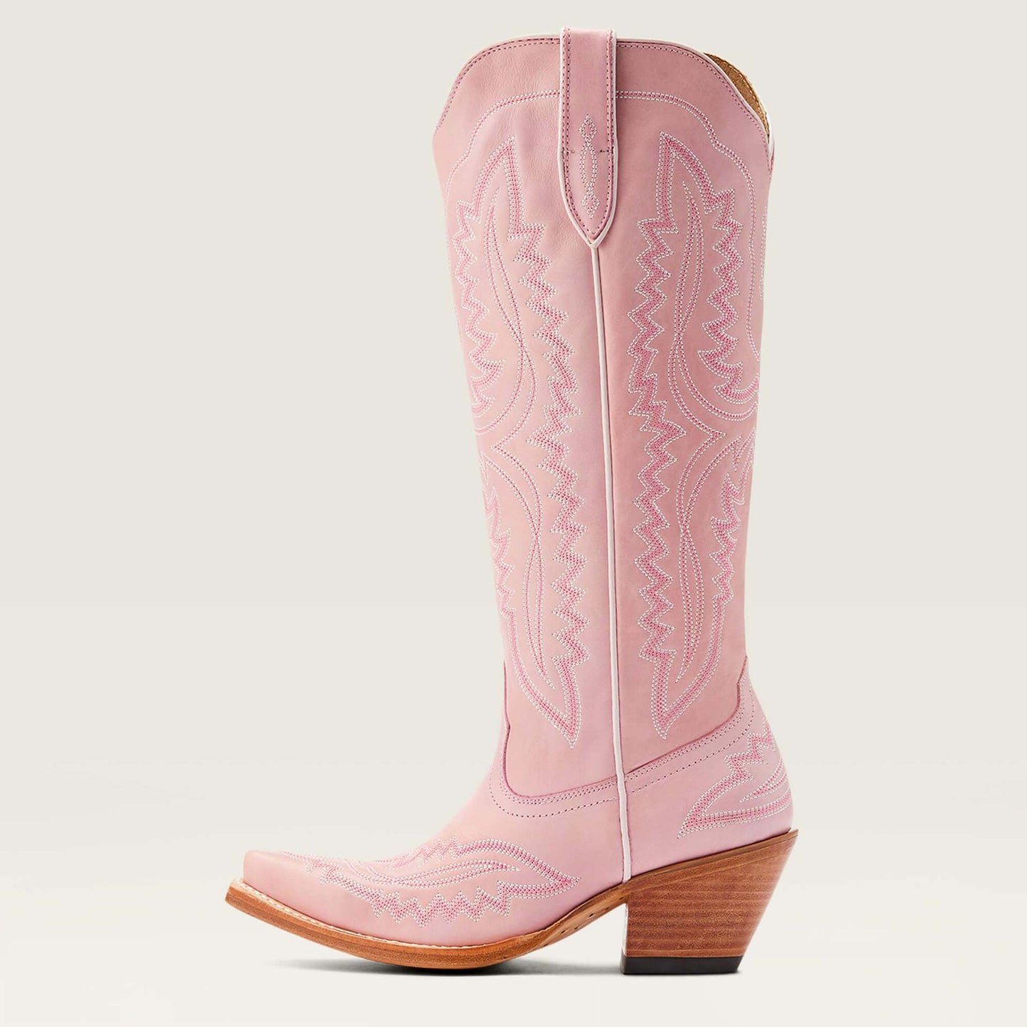 Toe Chunky High Tube Large Size Western Women's Leather Boots