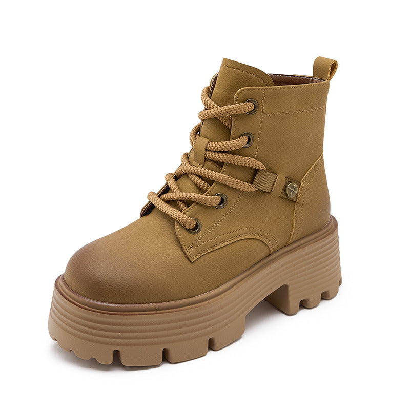 Women's For Fleece Lined Retro Thick Bottom Boots