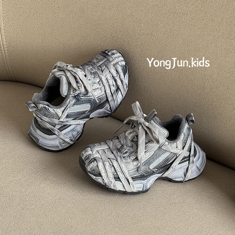 Children's Woven Strap Daddy Veet Distressed Boys Children's Sports Shoes