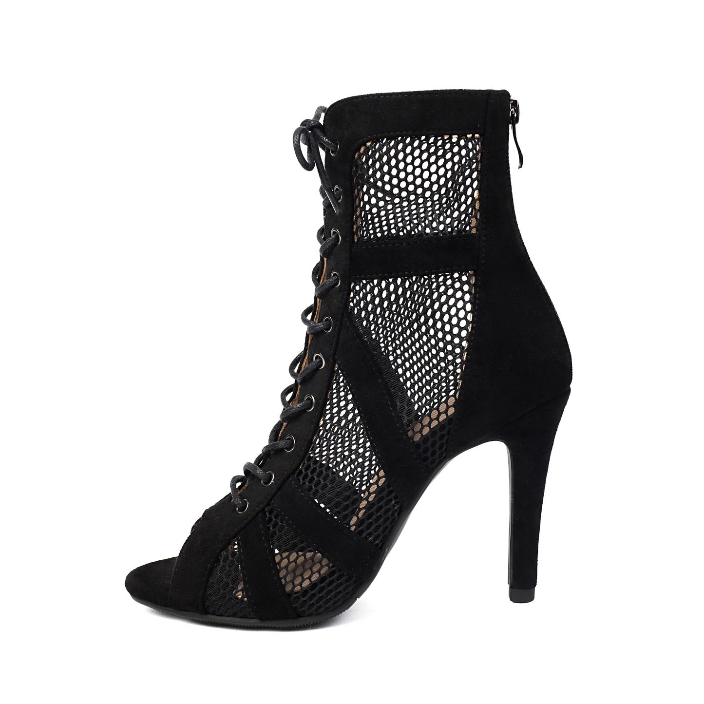 Women's Black Jazz Dancing Short Dance Soft Bottom High Heeled Sandals