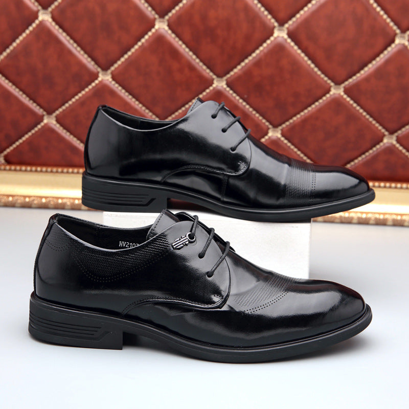 Men's First Layer Cowhide Business Formal Authentic Leather Shoes