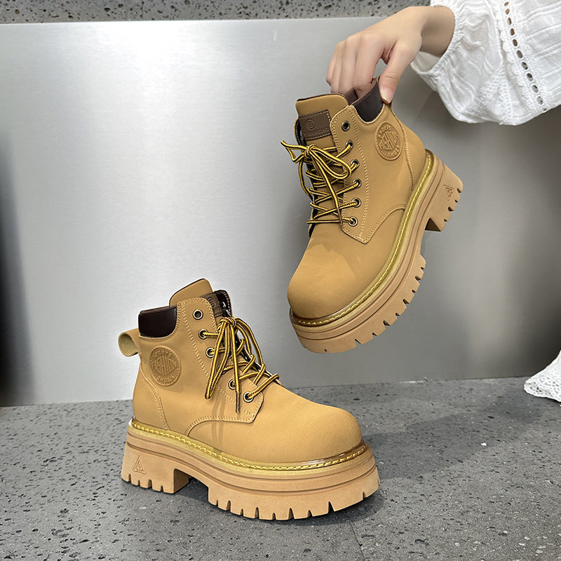 Women's Worker Autumn Martin Outdoor Hiking Platform Boots
