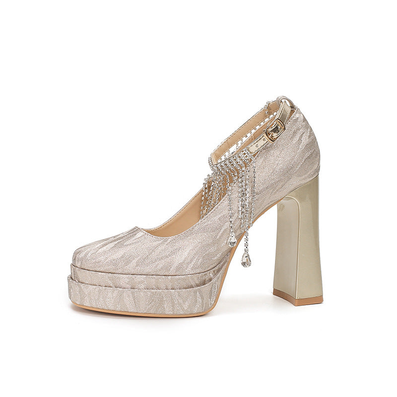 Dress Two-way High Garden Low-cut Waterproof Platform Women's Fashion Shoes