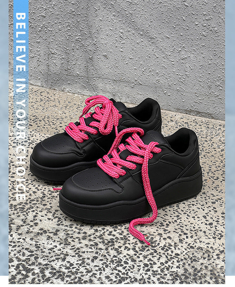 Women's & Men's Platform Hight Increasing Board Sports Design Sneakers